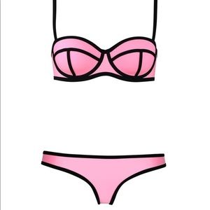 Triangl Swimwear Pink & Black Neoprene Bottoms